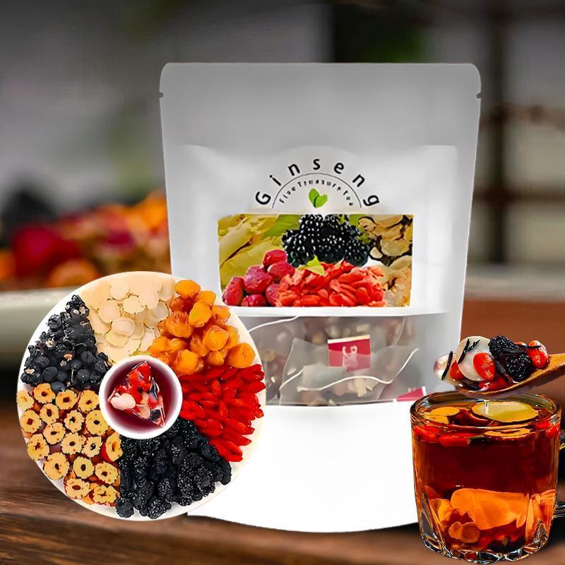 Herbal Wellness Tea - 高麗人参五宝茶 天然エネルギー増強 免疫サポート ハーブウェルネス 伝統的オーガニックブレンドティー 毎日の活力