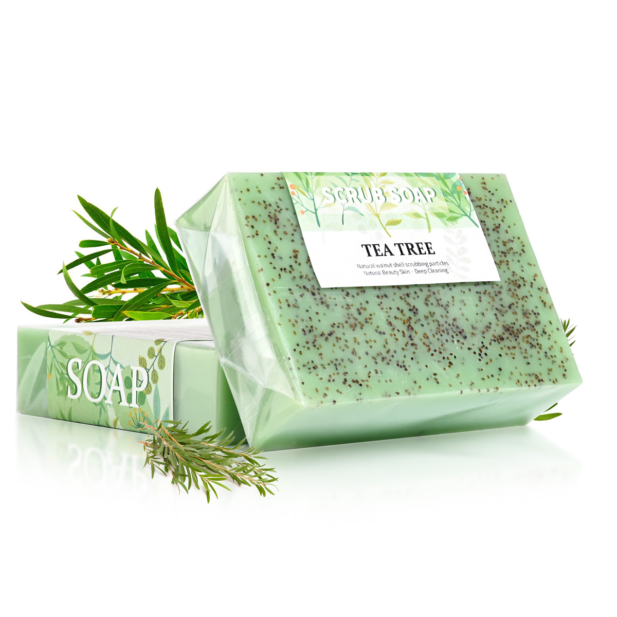 Herbal Wellness Tea - M+100G ベストセラー 角質除去＆ニキビ対策 天然手作り美白クリーム ティーツリーオイル バブルソープ