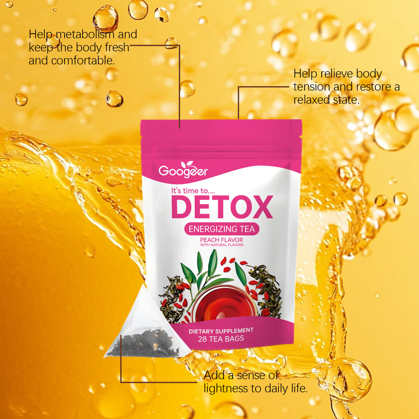 デトックスクレンズティー - ボディトリートメント エナジャ - Herbal Wellness Tea のレビューと価格