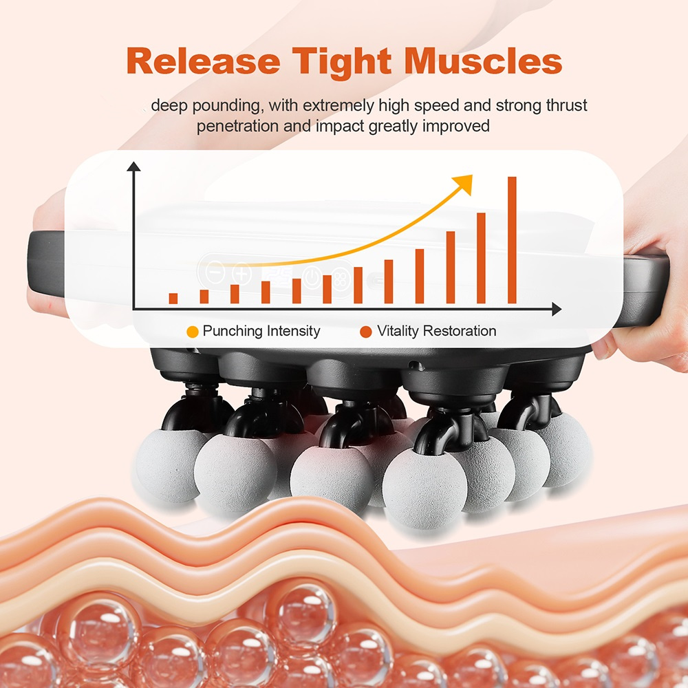 16 ヘッド筋膜ガン高周波振動ボディマッサージガン腰と背中の - Health Wellness のレビューと価格