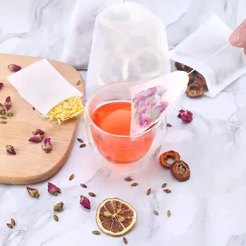100 個使い捨てティーバッグ不織布ティーフィルターバッグス - Herbal Wellness Tea のレビューと価格