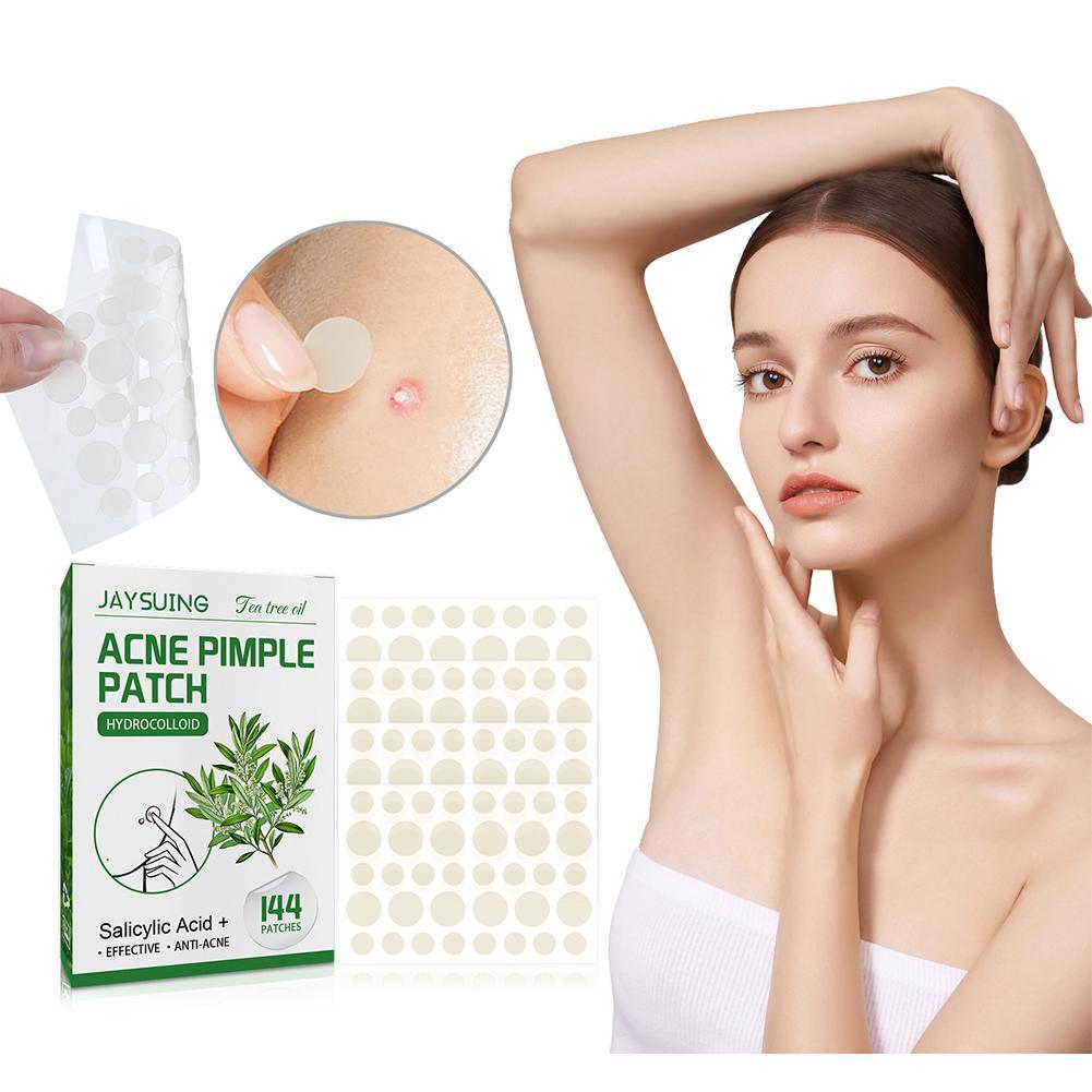 にきびパッチ,144個,半透明,マット,ハイドロコロイド,ア - Herbal Wellness Tea のレビューと価格